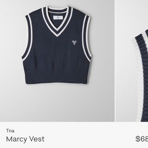 TNA cropped sweater vest